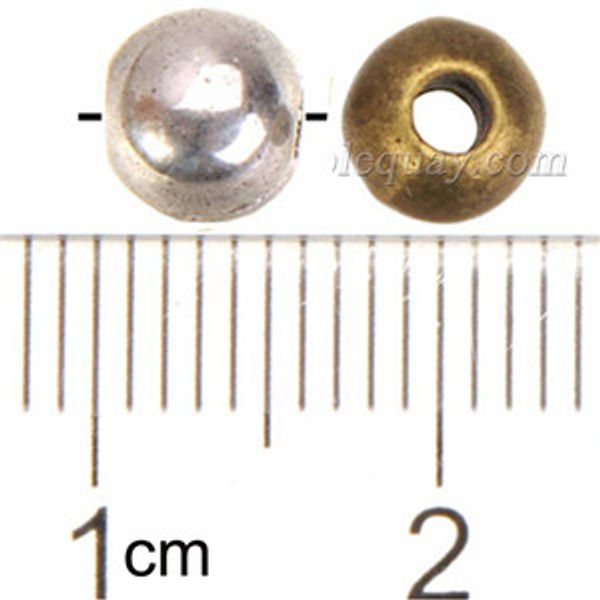 

diy ornaments findings small bead charms bracelets ball blank smooth antique silver plated metal goldfeu suppliers jewelry 6*6*6mm 500pcs, Black