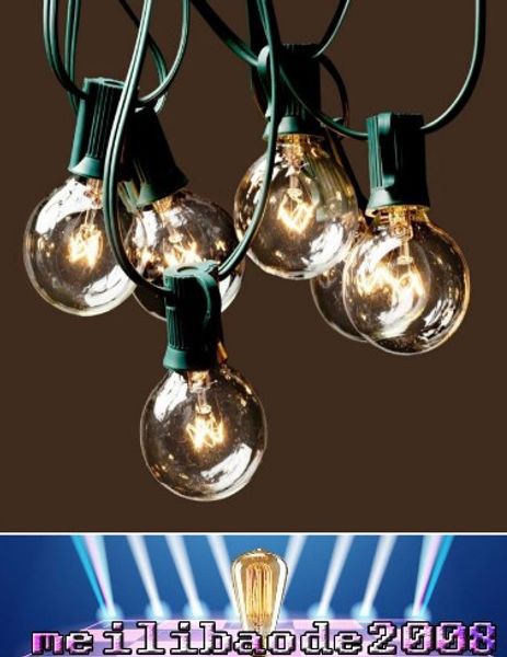 Stringa di luci da 25 piedi con lampadina a globo trasparente G40 Set di luci con 25 lampadine G40 incluse Luci da patio Stringa di luci da patio G40 Stringa di lampadine HOT MYY