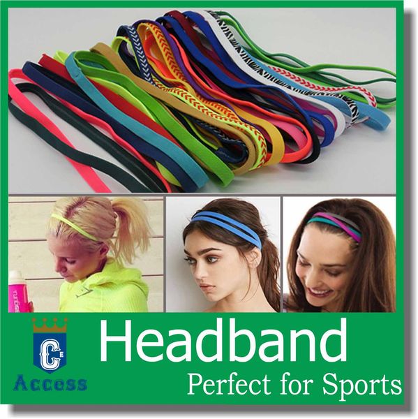 

2017 mini assorted colors non-slip headbands 30 colors in stock, Silver