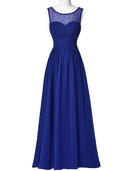 

scoop neck beaded long chiffon bridesmaid dress 2016 sleeveless v-back evening dress strazz ruched wedding party dress, White;pink