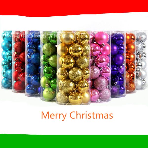 Christmas Decorations Ball Bright Plating Ball 4cm Resin Xmas Tree