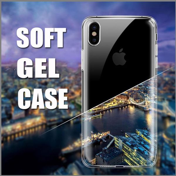 

Soft TPU Ultra Slim Transparent Clear Anti-Shock Cover Case For iPhone XS Max XR X 8 7 Plus Samsung Galaxy S10 E S9 S8 M10 M20 M30 A10 A30