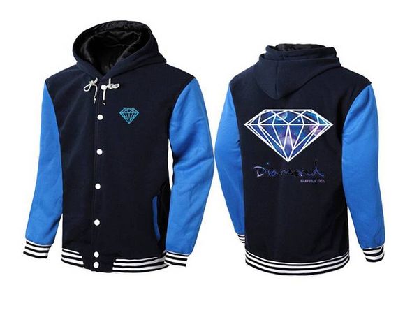 

s-5xl new fashion winter&autumn men's hip hop diamond coat leisure zipper fleece of male jacket men, Black;brown