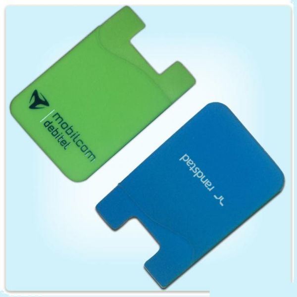 

and customized logo cell phone smart phone wallet pouch silicone 3m adhesive pouch credit card holder for iphone 7