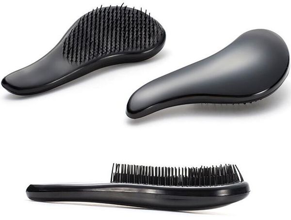 

dhl hair combs magic detangling handle tangle shower salon hair styling tamer tools hair brush comb 18 * 3cm 12 colors, Silver