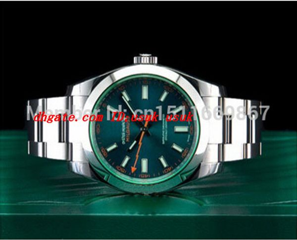 

luxury wristwatch stainless details about sapphire blue dial 116400 automatic mens men's watch watches, Slivery;brown