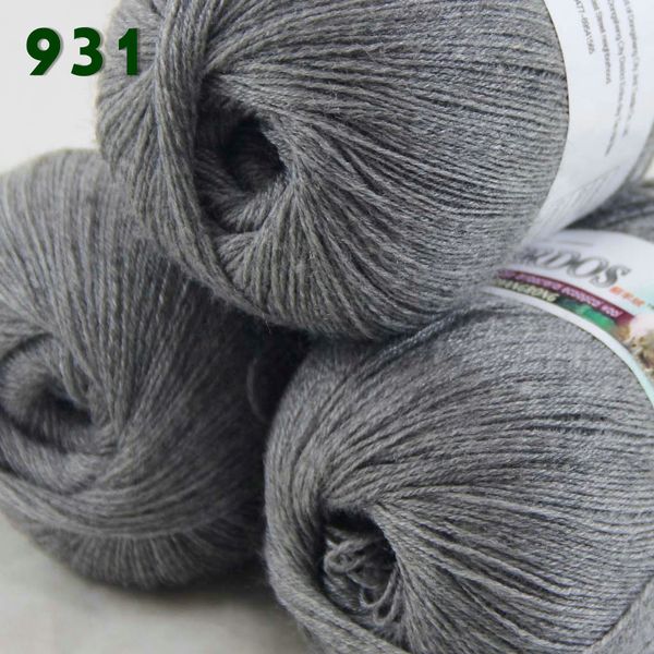

lot 3 skeins lace soft acrylic wool 5% cashmere yarn knitting b, Black;white