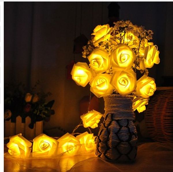 

30leds4m rose flower fairy string lights wedding garden party christmas decoration garland led night light