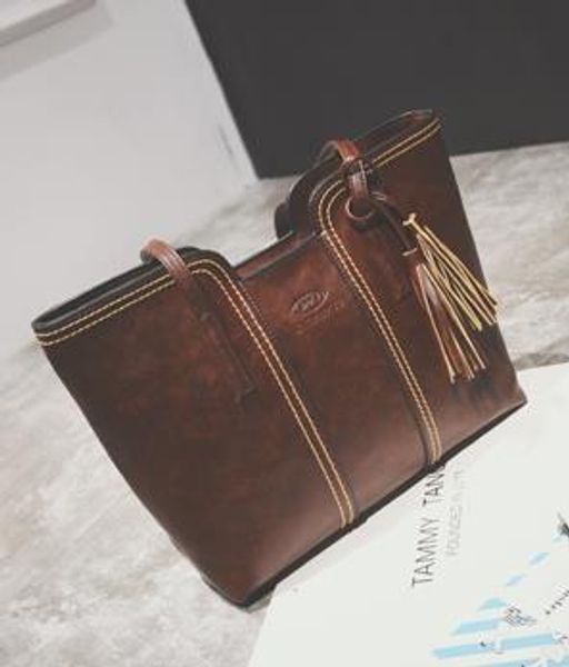 

женщина сумки на ремне 2017 зима равнина мода pu сумка ретро старинные кисточкой большой женский торговый мода аппликации улица болас