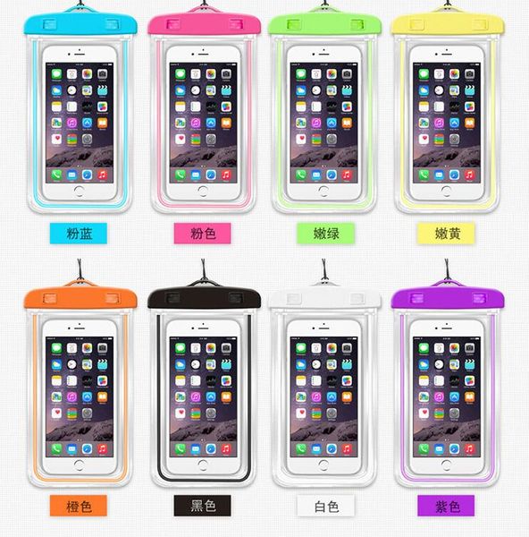 

dry bag waterproof case bag pvc protective universal phone bag pouch with compass bags for diving swimming for smart phone up to 6.6 inch