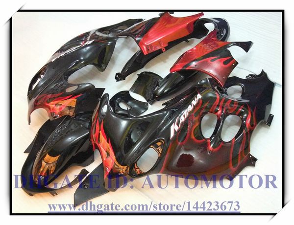 

Black red flame ab brand new fairing kit 100 fit for uzuki g x 600f 03 06 katana g x600f 750f 2003 2006 2004 2005 katana jd722