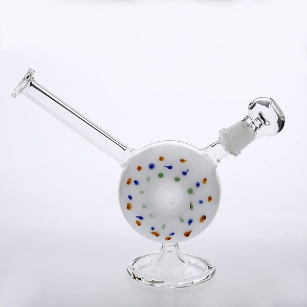 Güzel Donut Cam Bong Bowl 18cm Tall 18.8mm Ortak Boyutu Ucuz emniyet paketinin Sigara Petrol Sondaj tarafından Boru% 100 Gerçek Görüntü Sigara