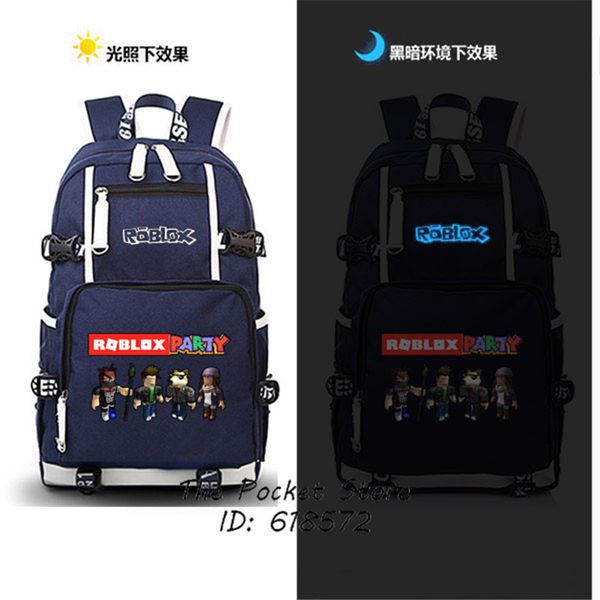 Hot Game Roblox Party Casual Backpack For Teenagers Canvas Shool