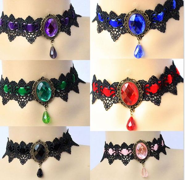 

Кружева ожерелья воротник подвески колье lvintage роскошные свадебные свадебные нев