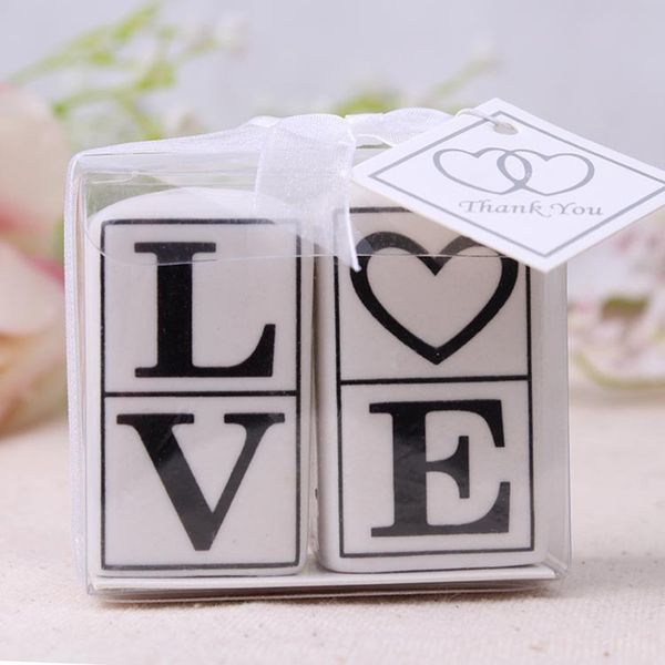 

wedding souvenir for guests ceramic love salt and pepper shaker lovers valentine day gift supplies