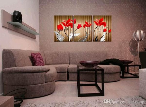 

modern beautiful flower fine floral painting giclee print on canvas home decor wall art set30385