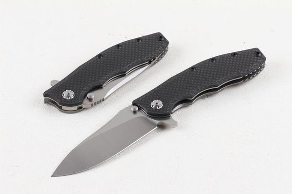 OEM 0562CF Coltello flipper D2 Drop Point Lama satinata Cuscinetto a sfera Rondella Coltelli tascabili EDC