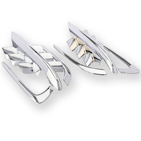 

chrome shark gills fairing accents for honda goldwing gl1800 2001-2010