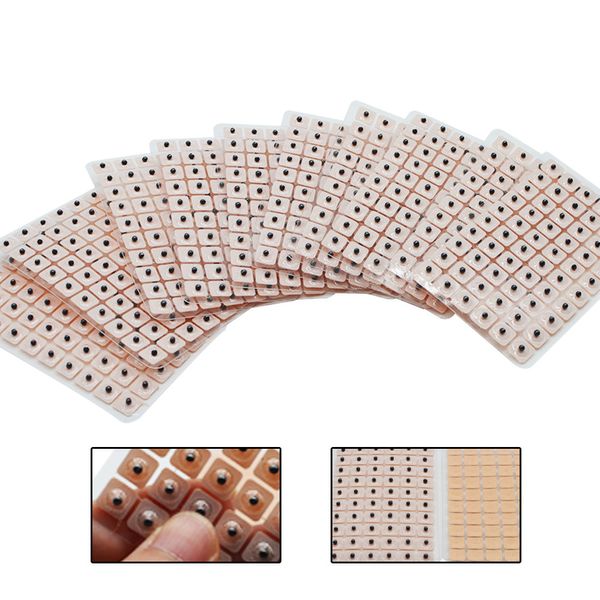 

600Pcs/Set Magnets Plated Ear Seeds Sticker Paste Bean Acupressure Ear massage seed for Acupoint Therapy Auricular Acupuncture H012