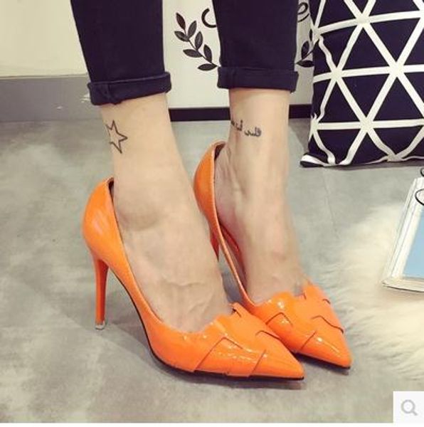 

Оранжевый H совет стороне пустые ботинки 2015 осень новый зеленый кожаный высокие к