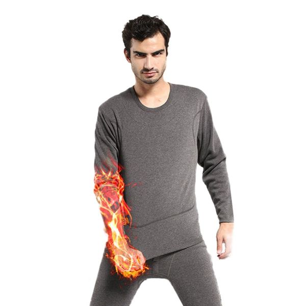 Großhandel-x52 herren winter warme weiche fleece innere tragen thermische lange johannes pyjamas set schläfrelwäsche