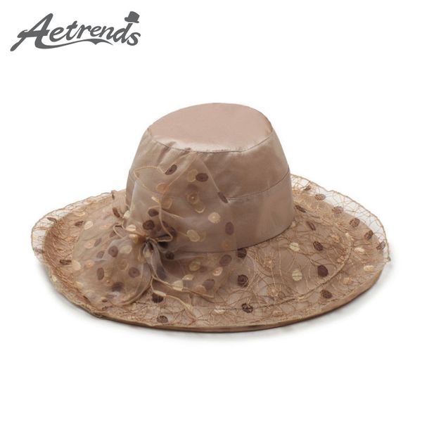 

wholesale- [aetrends] 2017 new summer hats for women sunshade uv protection silk sun hat z-2919, Blue;gray