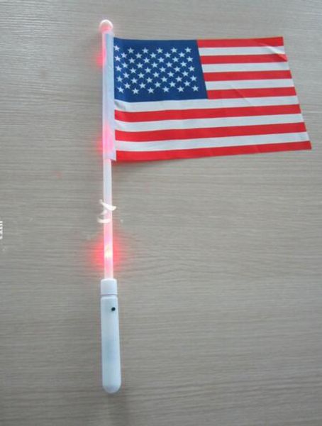 

New arrival american hand led flag 4th of july independence day waving flag hip