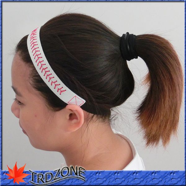 

new baseball leather headband sports fashion softball hair band, Silver