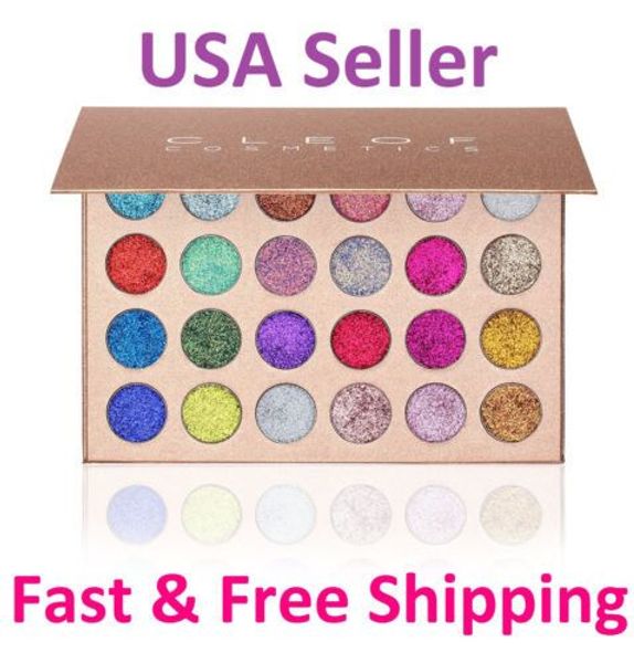 

New brand CLEOF Cosmetics Glitter Eyeshadow Palette 24 Colors Makeup Eye Shadow Palette free shipping