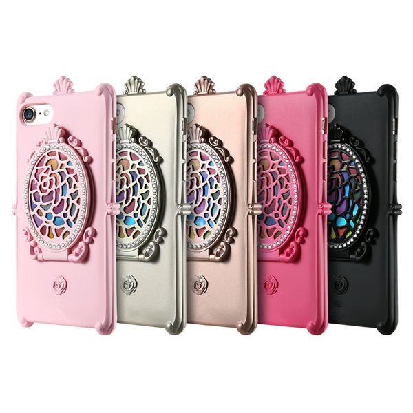 

Для iPhone 7 6 6 S Plus Magic Mirror Case мягкая силиконовая задняя крышка для iPhone 6 6 S 7 Plus Rhinestone че