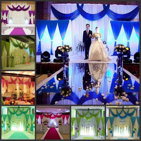 Nen 6 3m 2 2m Ice Silk Wedding Drape Curtain Pleated Backdrop