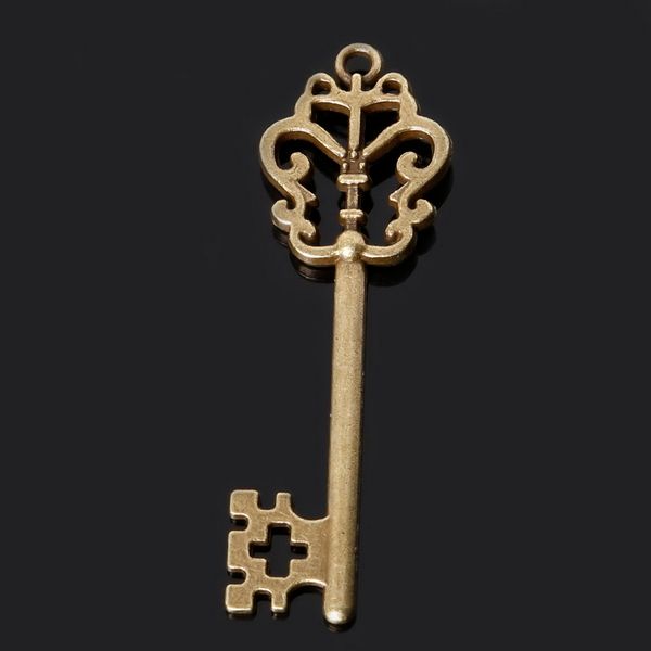 

бесплатная доставка бесплатная доставка 2 шт. 57x18 мм античная бронза металлический кулон ключевые подвески ювелирные изделия выводы аксесс, Bronze;silver