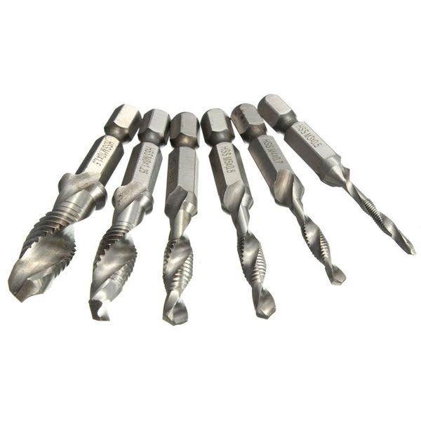 M6 1//4 pouces tige hex HSS Métrique Main Filetage Robinet Conique Perceuse outil