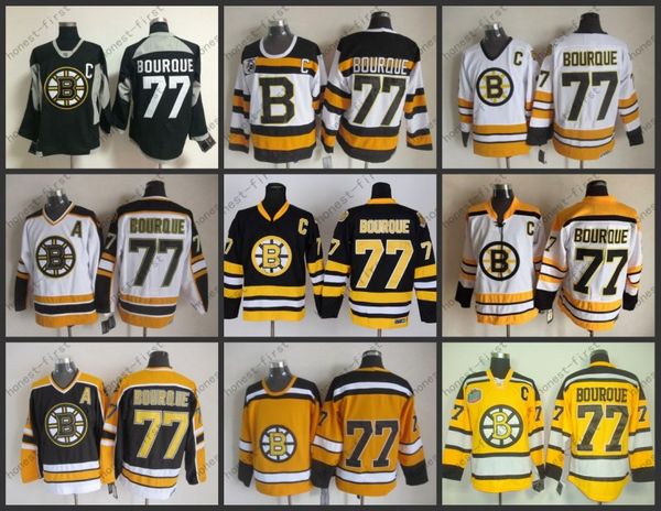 

Top Quality Mens Boston Bruins Jerseys #77 Ray Bourque CCM Vintage Ice Hockey Jersey,Size M-XXXL,Embroidery Logo Can Mix Order