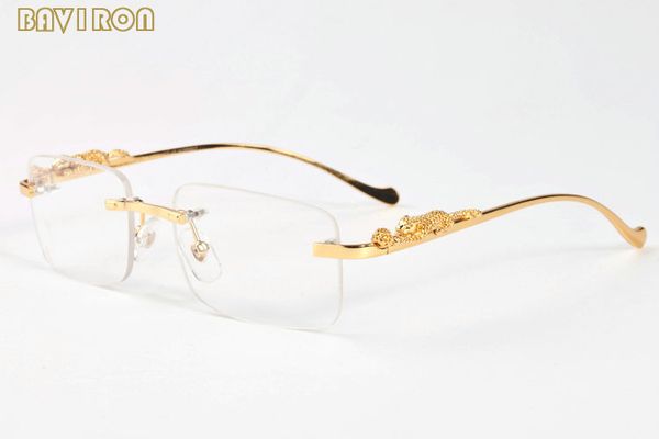 

2020 fashion mens sports sunglasses for men vintage buffalo horn glasses gold silver leopard frame women rimless sunglasses with boxes