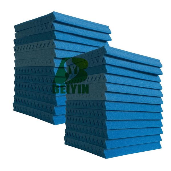 

24pcs blue acoustic foam wedge panel sound absorption sponges studio soundproof recording studio acoustical treatment 12x12x1