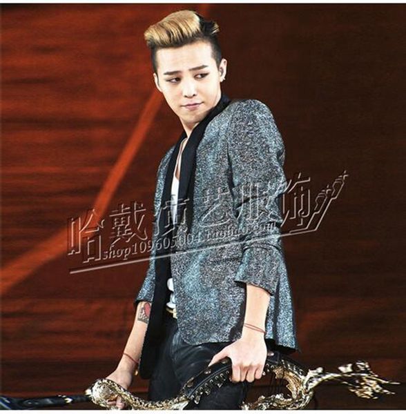 

man han edition euramerican nightclub singer costumes new street fashion star sequins jackets stage performance.s - 4 xl, Black;red
