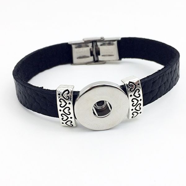 

fashion direct selling new sterling jewelry jewelry bracelets for retro leather snap button bracelet bt105 ( fit 18mm 20mm snaps) party dres, Golden;silver