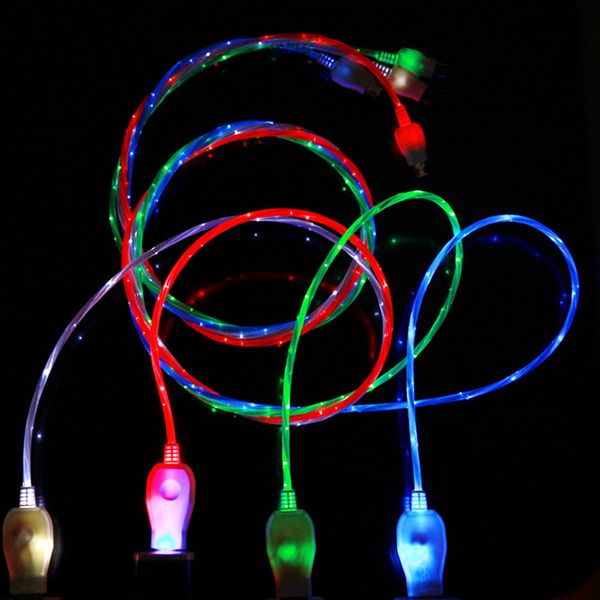 

Flowing led vi ible fla hing u b charger cable 1m 3ft data ync colorful light up cord lead for am ung htc blackberry cab204