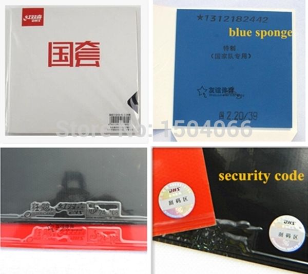 

wholesale-[original guarantee,security code inside,d39,40,41] dhs national hurricane 3 table tennis rubber black rubber with blue sponge