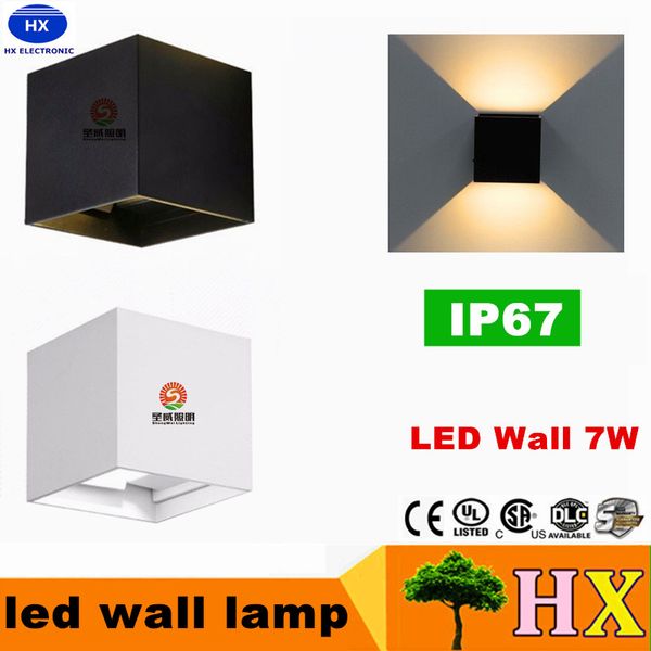 8 W Dimmable COB IP65 cubo superfície ajustável montado ao ar livre LED lightig arandelas LED parede interior luz para baixo LED lâmpada de parede