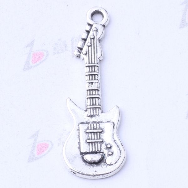 

retro guitar pendant fit bracelets or necklace antique silver/bronze charms diy jewelry 300pcs/lot 3143z, Bronze;silver