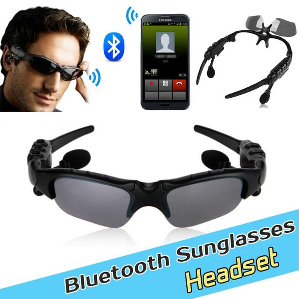Sem fio Bluetooth V4.1 Óculos de sol Headset óculos inteligentes Stereo Sports Headphone Handsfree Earphones Music Player para iPhone Samsung HTC ..