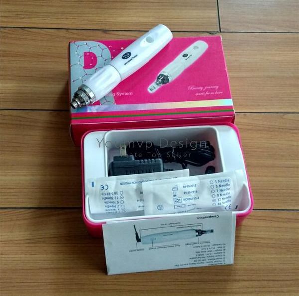 Yyr Derm Pen Pen Electric Derma Stamp ricaricabile Auto Derma Pen Terapia Micro Ago 0,25 mm-2 mm JJD1854