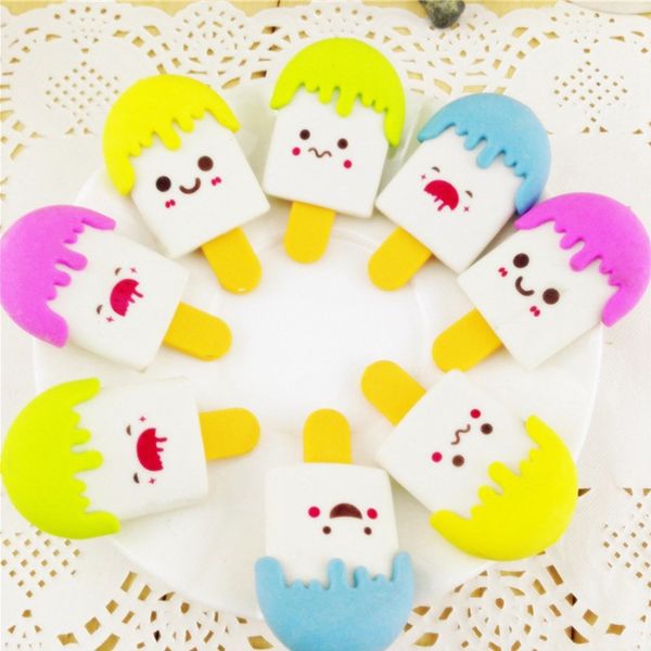 

wholesale-1 x kawaii ice cream doll rubber eraser creative stationery office school supplies papelaria gift for kids