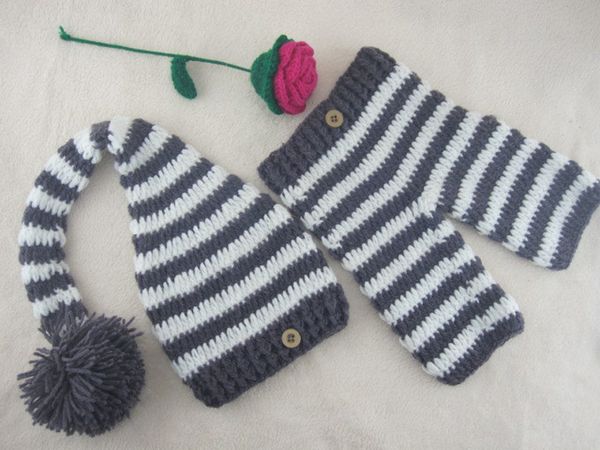 

lovely designs crochet baby hat and pant set infant boy pgraphy props baby knitted clothes 1set, Yellow