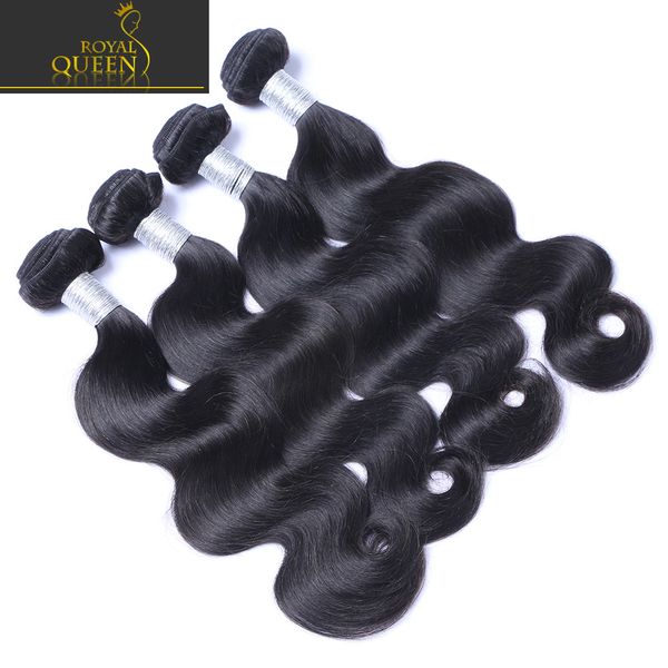 8A Virgem Brasileira Cabelo Humano Weave Bundles Onda do Corpo Não Transformânea Peruana Malásia Indiana Camboja Camboja Mink Hair Extensões Natural Cor 1b