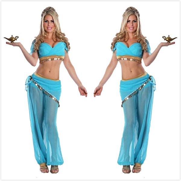 Sexy Women Barriga trajes de dança Transparente Chiffon Lantejoula Fancy Dress estilo exótico dança indiana roupa Stage Desempenho