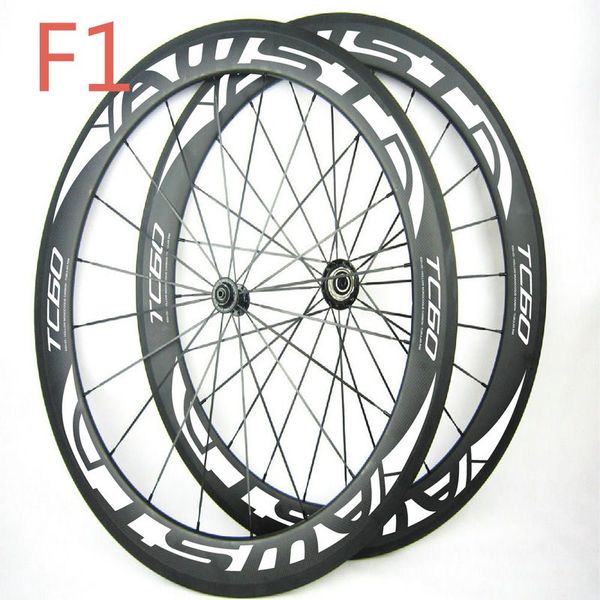 

1 year warranty 50mm full carbon zi carbon wheels white decal 25mm width basalt surface 700c bicycle carbon wheels with powerway hubs