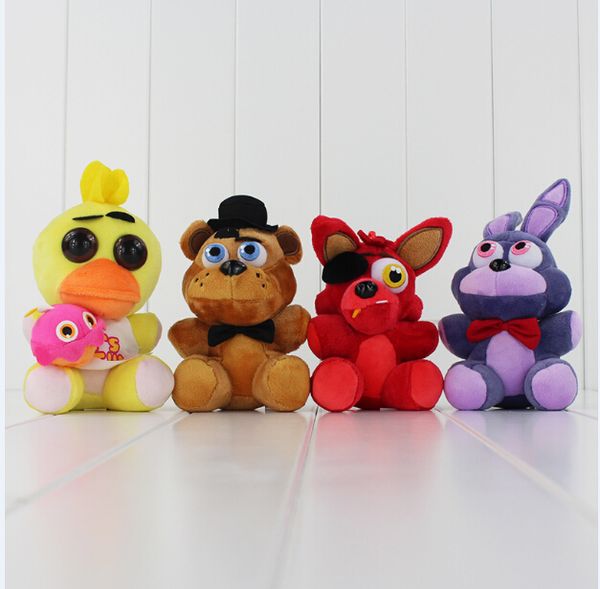 

game five nights at freddy's plush fnaf bonnie foxy freddy plush toy stuffed soft dolls 13-18cm ems